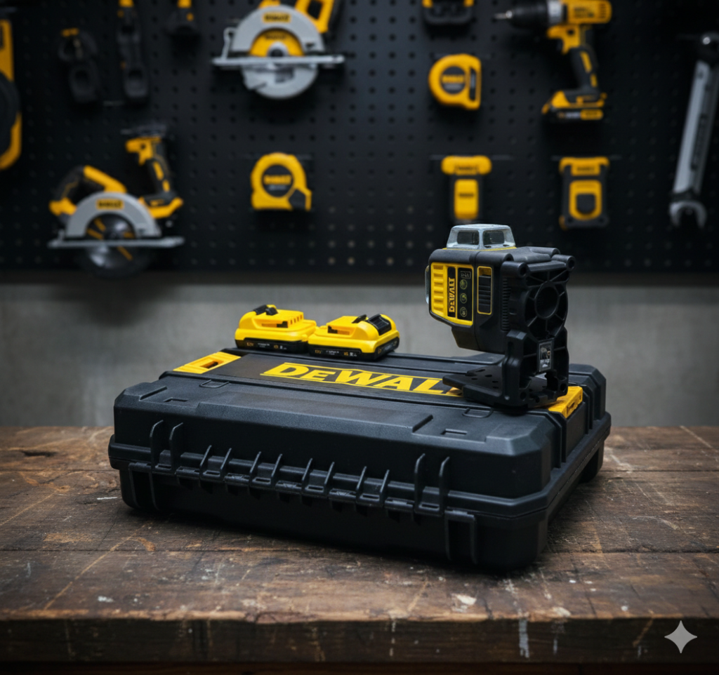 Линеен лазерен нивелир DEWALT Комплект с 2 Батерии и Куфар
